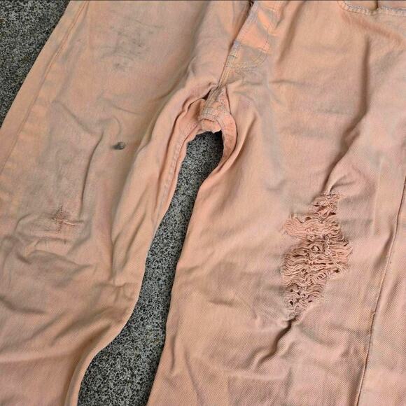 Vtg 90s LEVI'S 501xx Distressed Garment Dyed Denim Jeans Tagged 34 x 30 USA Made - Picture 3 of 8